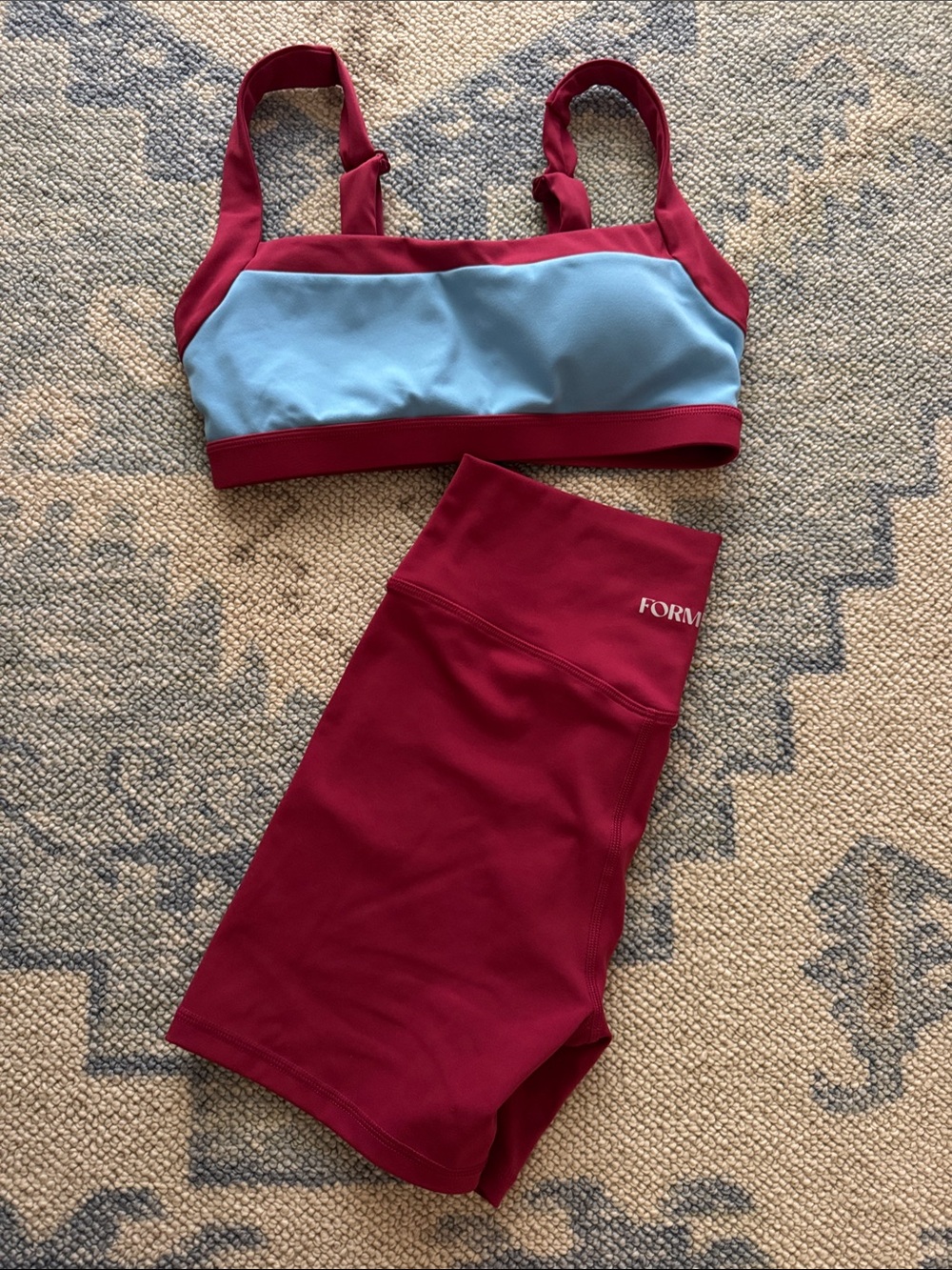 SHOP FORM Women's Burgundy High-Rise Bike Shorts